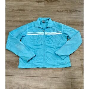 NIKE‎ Womens Y2k baby blue wind breaker track jacket size Large (12-14)